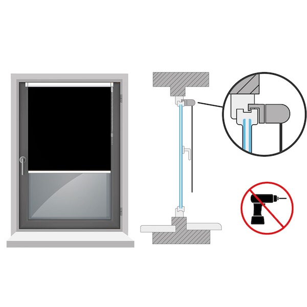 Am Fenster zum Klemmen (ohne Bohren)