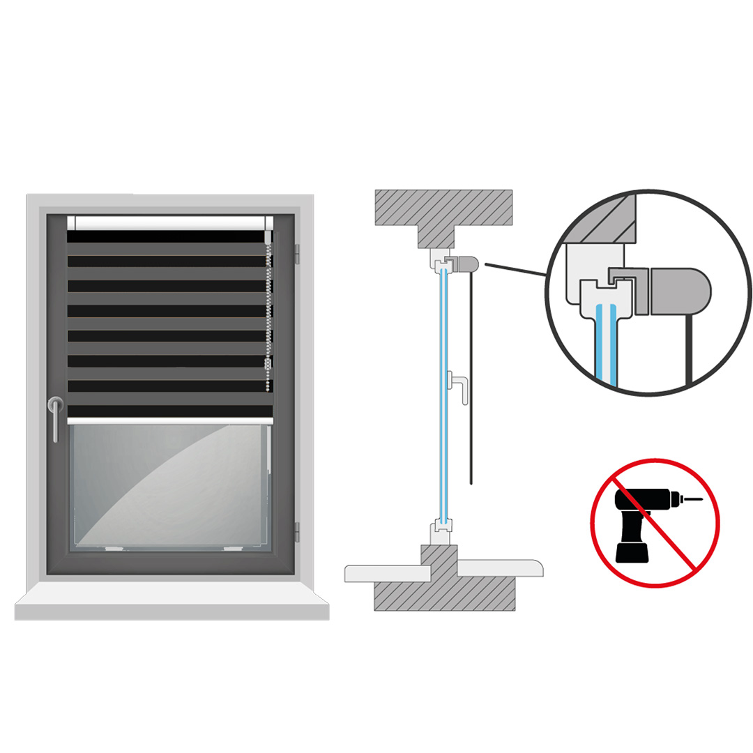 Am Fenster zum Klemmen (ohne Bohren)